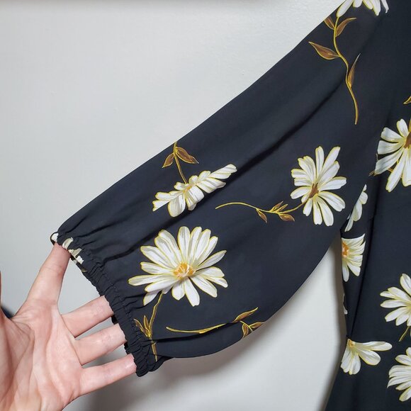 JOSEPH RIBKOFF Multi Floral & Polka Dot Dress Faux Wrap Knee Length Women's 12 - Picture 6 of 16